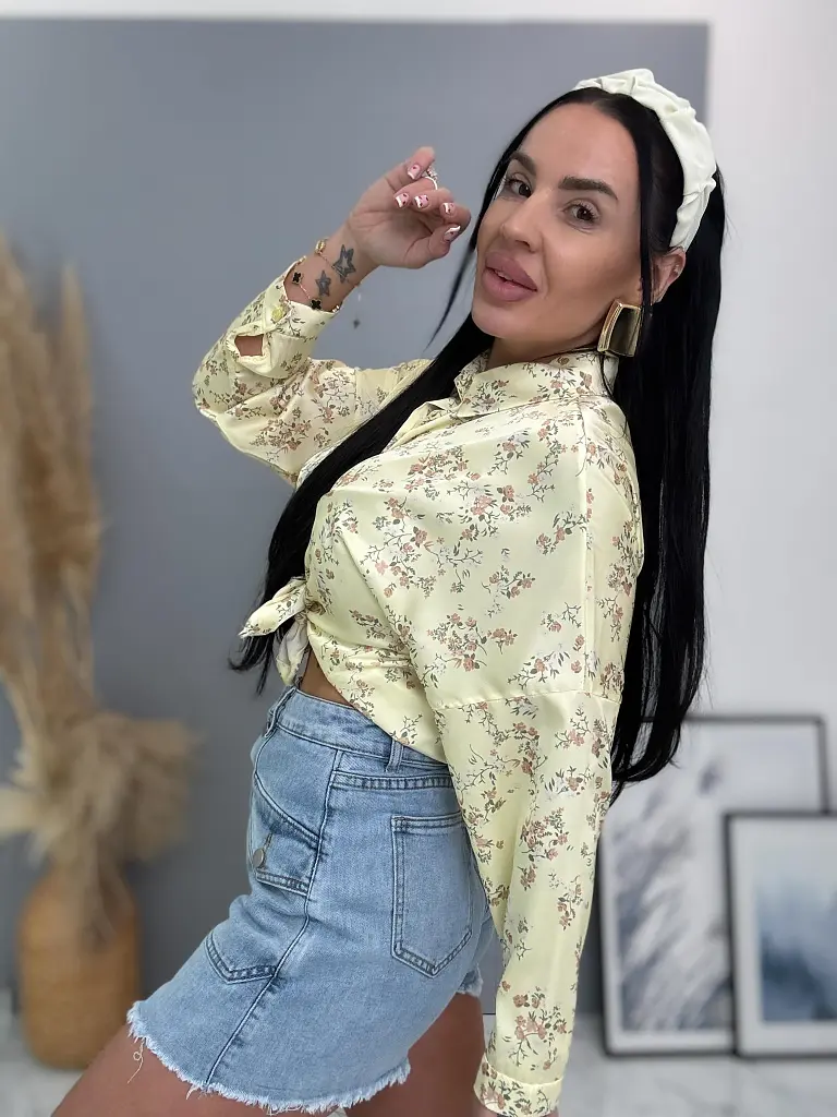 Kvetovaná blúzka na viazanie DANETA - next