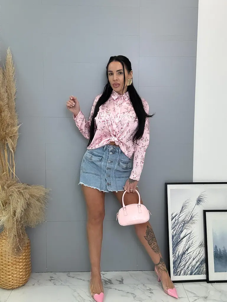 Kvetovaná blúzka na viazanie DANETA - next