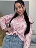 Kvetovaná blúzka na viazanie DANETA