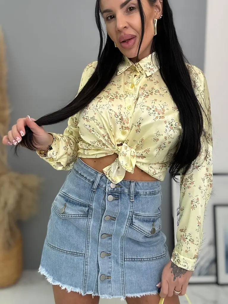 Denimový skort s gombíkmi vpredu NANNY - next