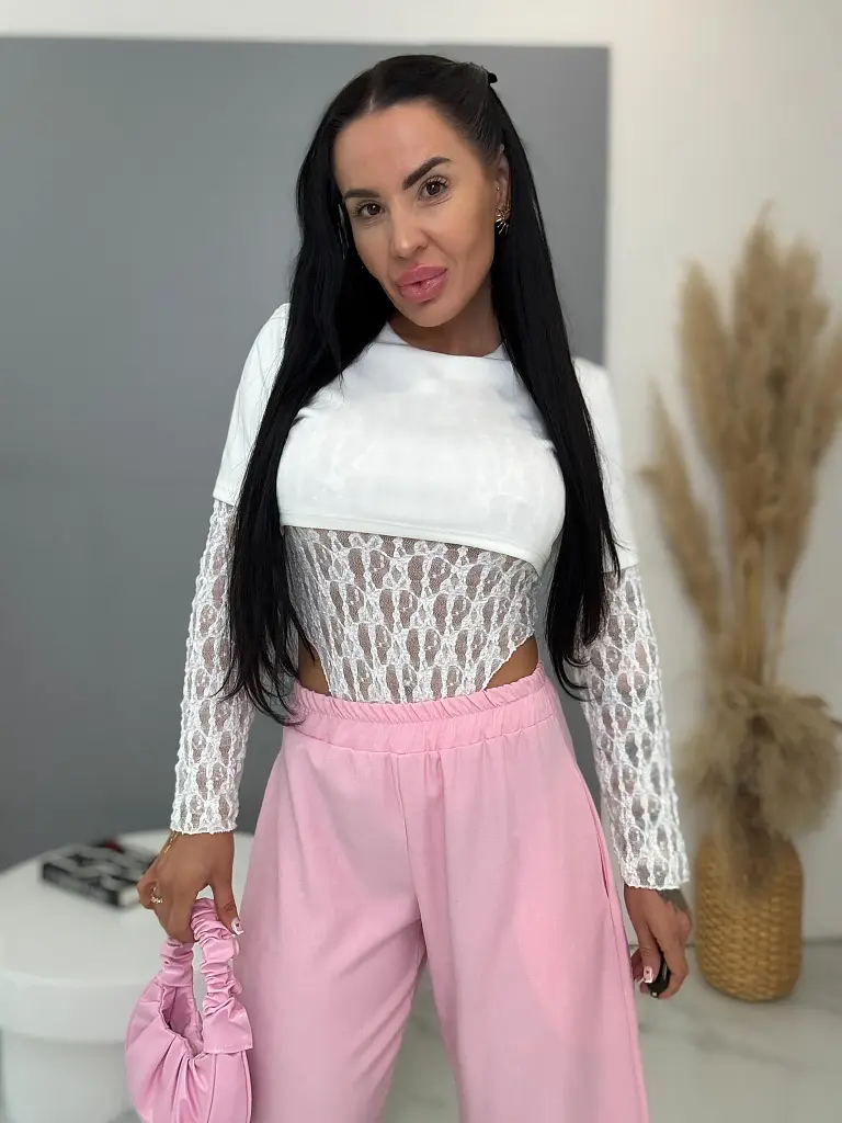 Dámske čipkované body s tričkou MARQETA - next