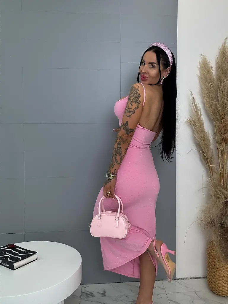 Dlhé šaty zdobené kamienkami RENI - next