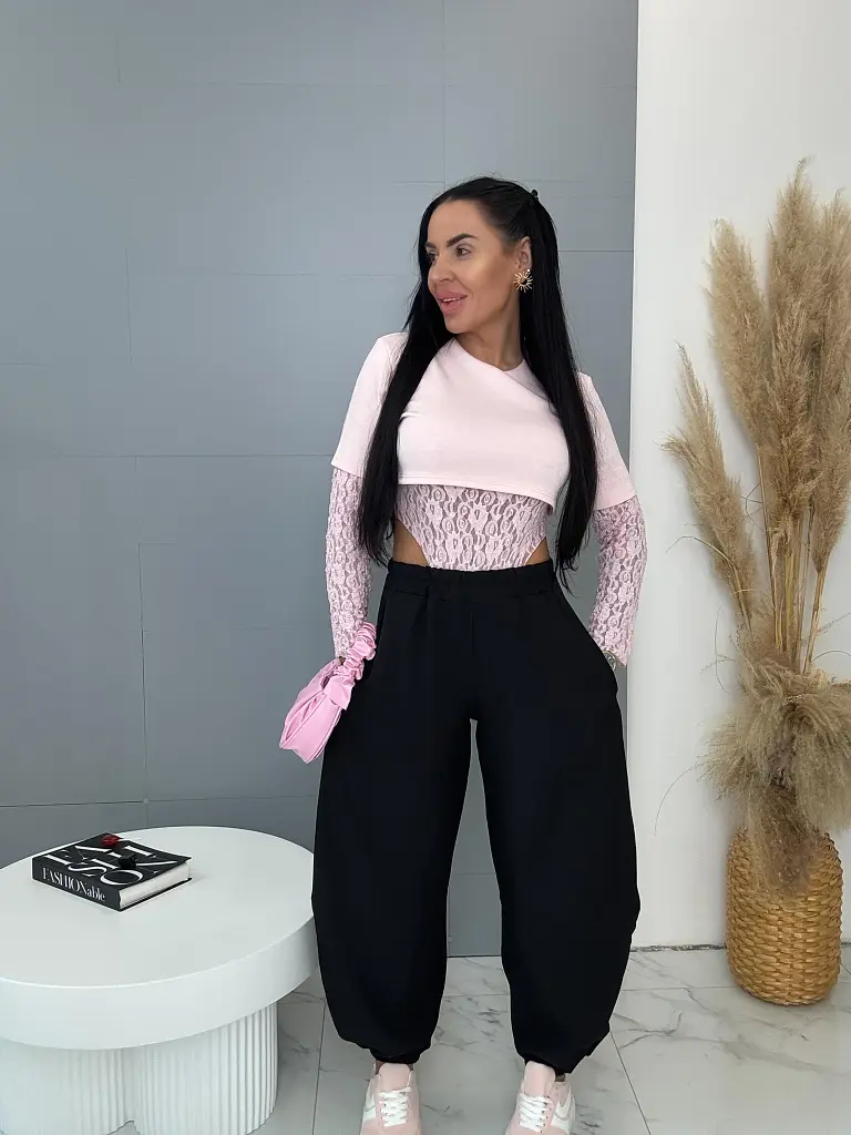 Balónové nohavice s gumeným pásom SEMA