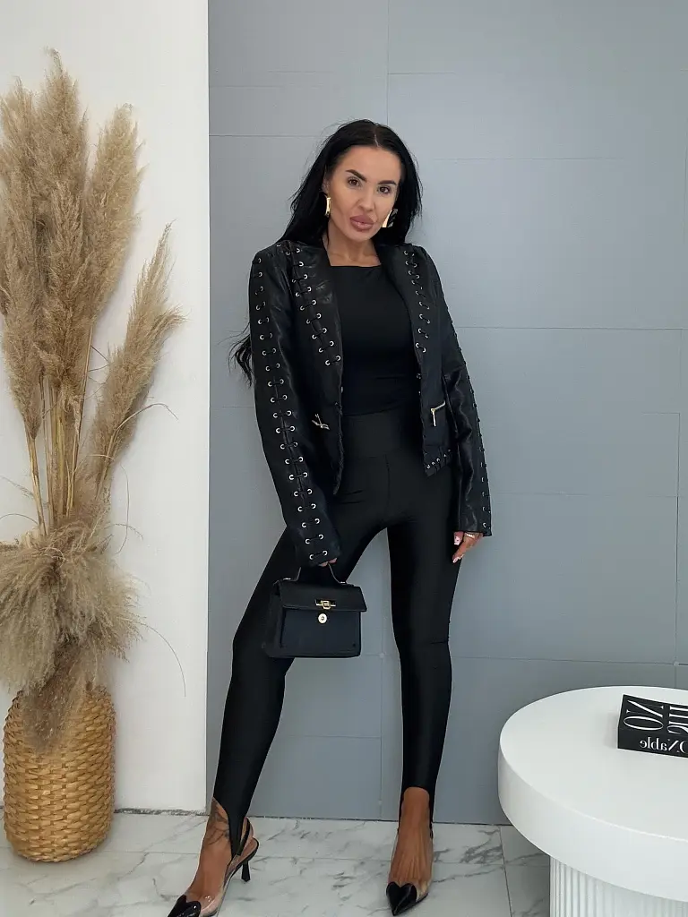 Extravagantná koženková bunda TRENDY - next