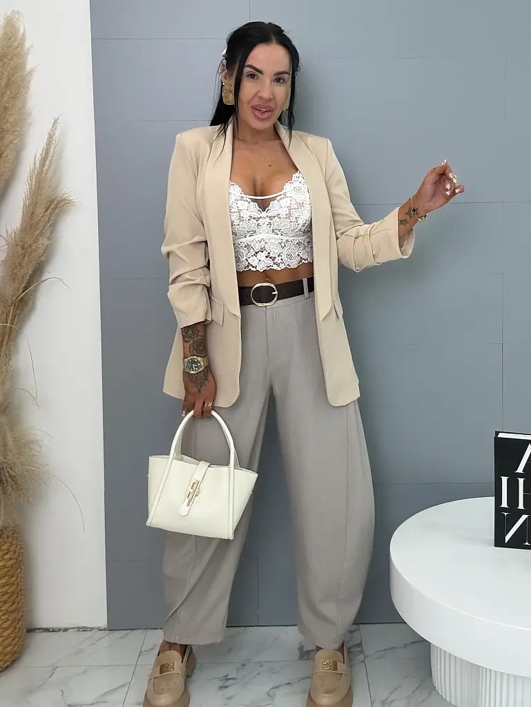 Béžové dámske sako LILLA