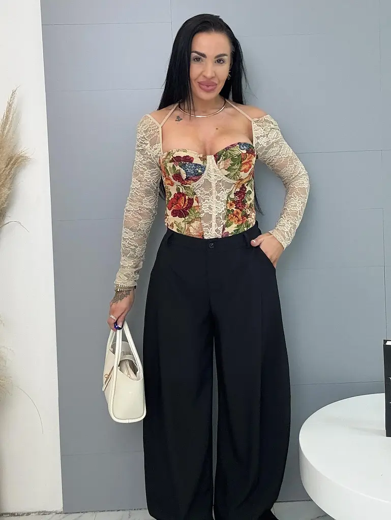 Balónové nohavice s gumeným pásom CARLA