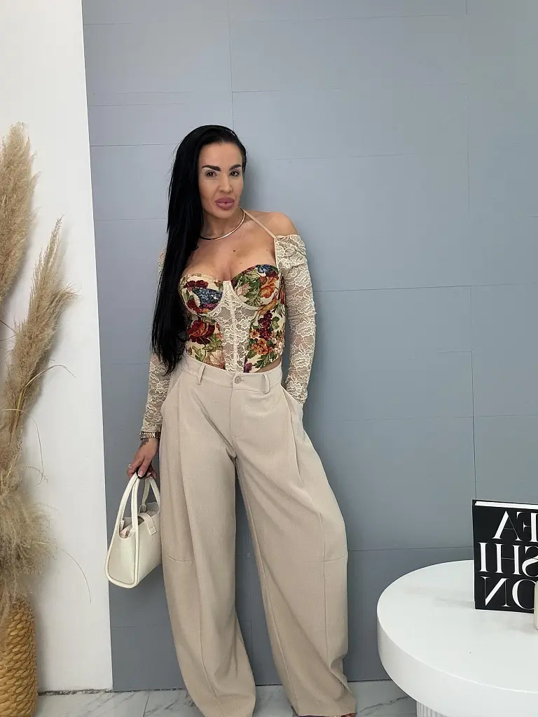  Balónové nohavice s gumeným pásom CARLA