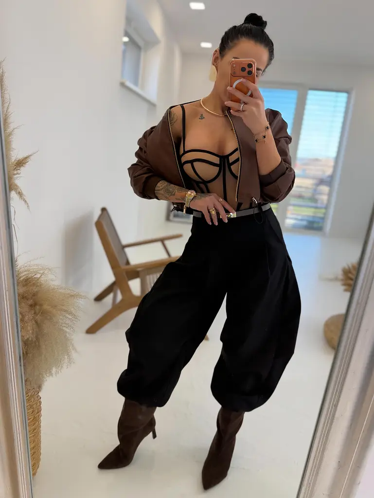 Balloon čierne nohavice SELORIA