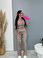 Dvojdielny leopardí komplet s kapucňou CHIC LADY