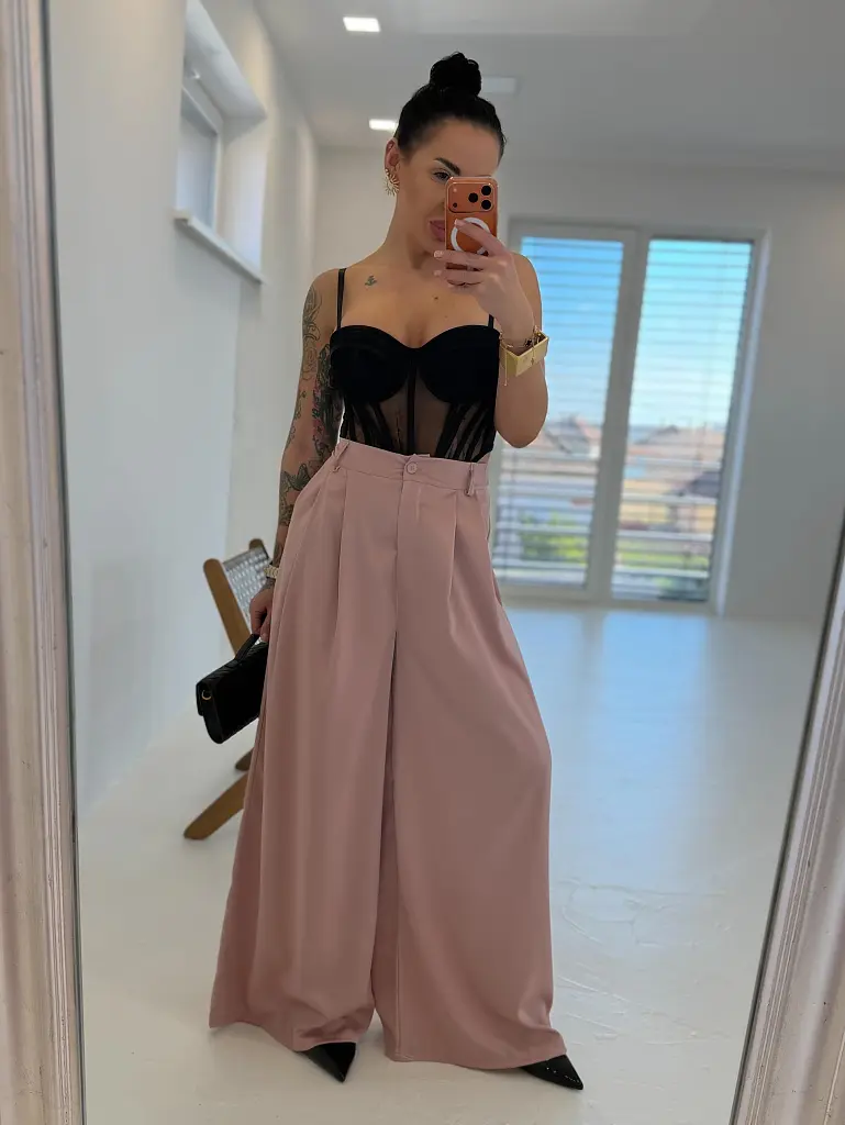 Saténové palazzo nohavice MANILA