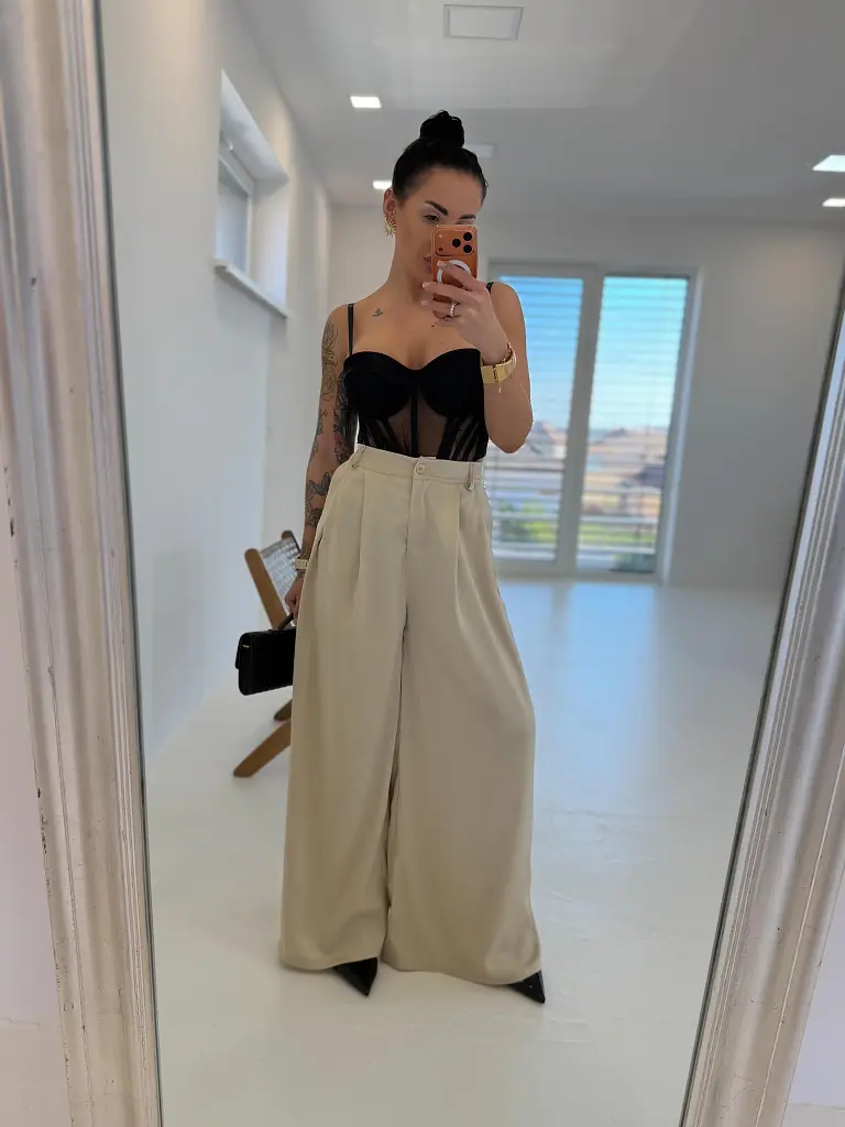 Saténové palazzo nohavice MANILA