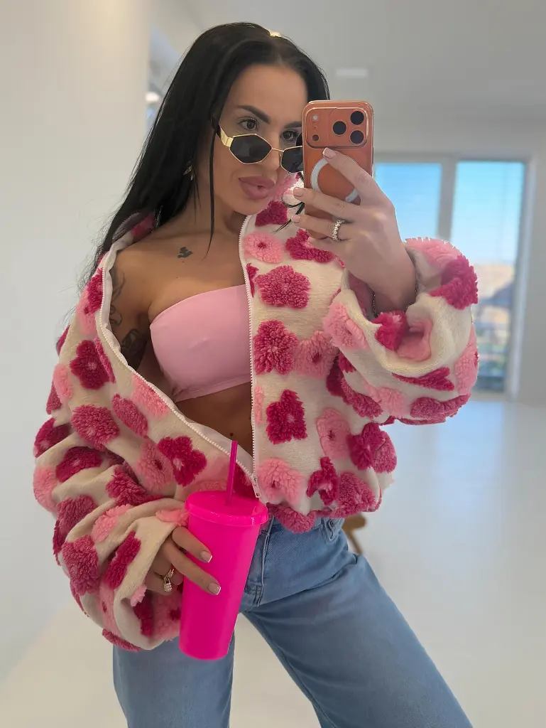 Kvetinová bomber bunda FLORA