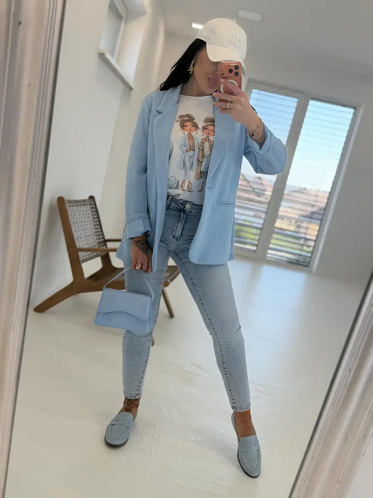 Dámske slim fit džínsy s vysokým pásom