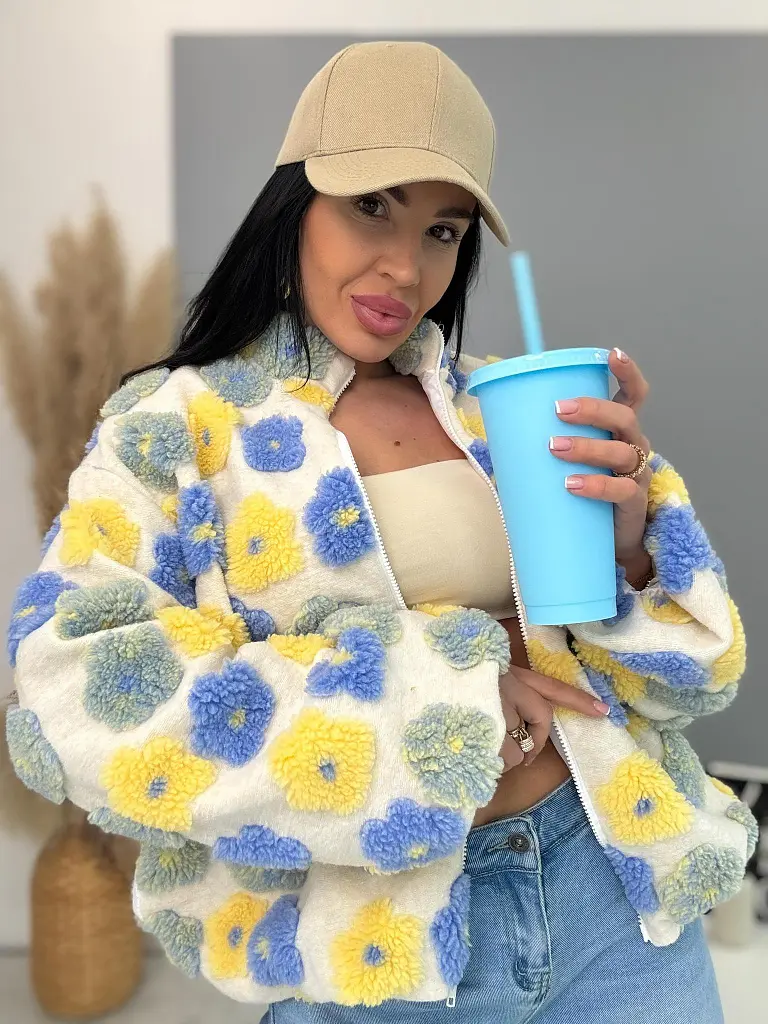 Kvetinová bomber bunda FLORA