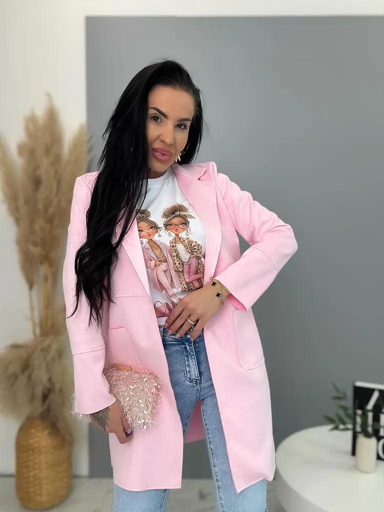 Velúrový predĺžený blejzer STELIA