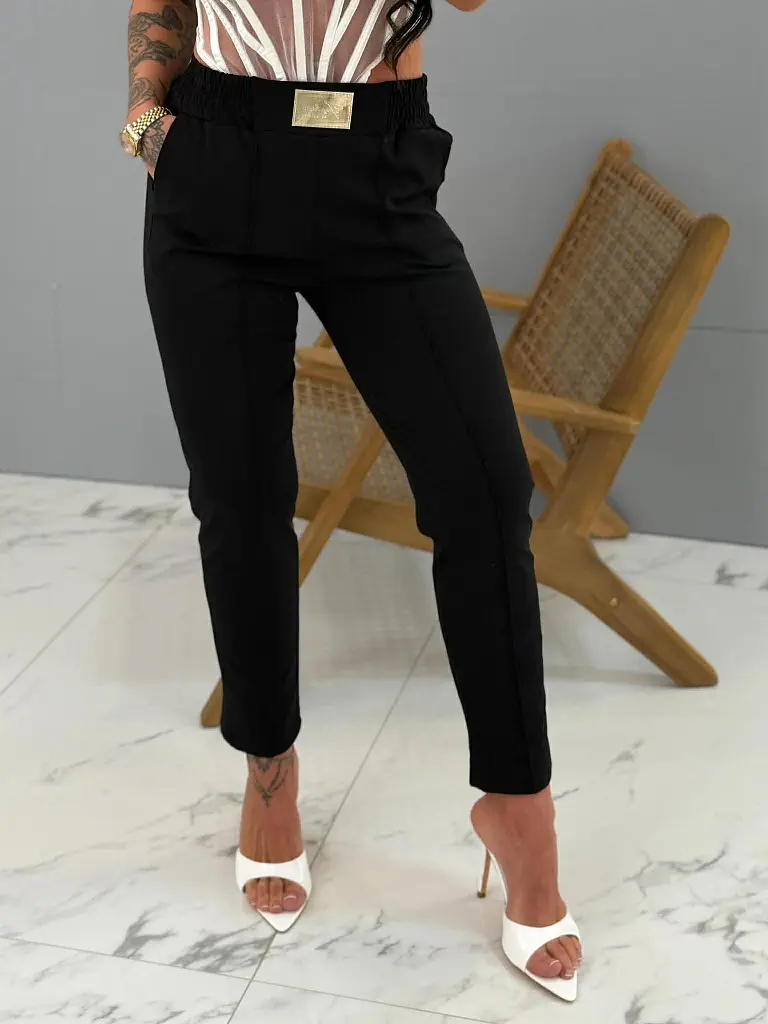 Dámske elastické látkové nohavice HANNA