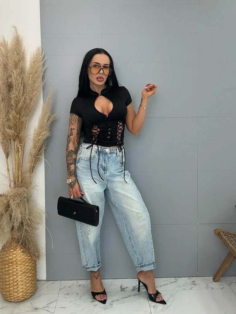 Top so šnurovaním vpredu AMANA - next