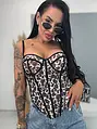 Push-up korzetový top s leopardím vzorom 