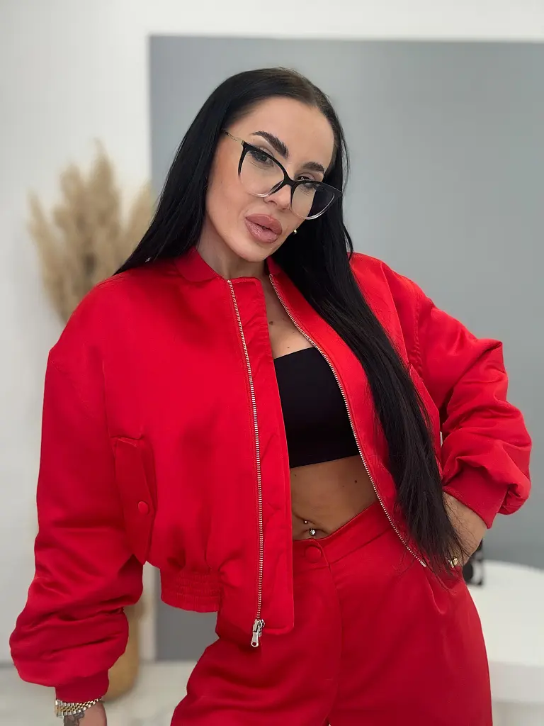 Saténová bomber bunda EREWAN