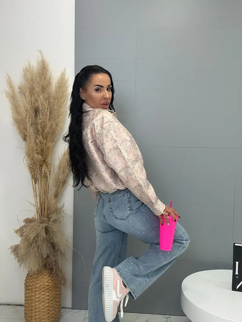  Vysokopásové wide leg rifle s kamienkami DREAM - next