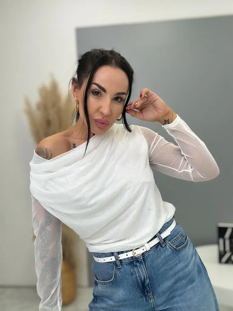 Šifónové tričko s kamienkami AMINAH