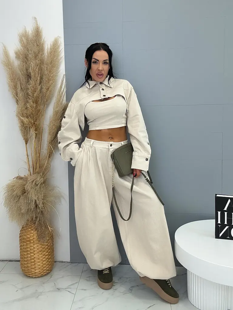 Trojdielny denim komplet RIA