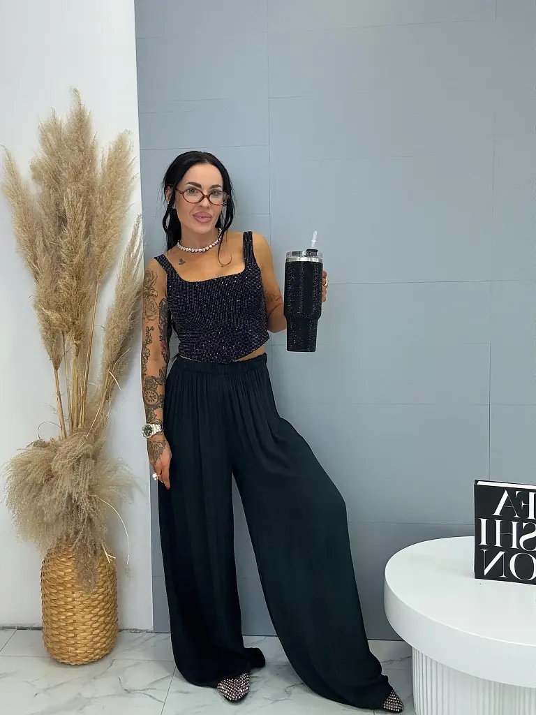 Palazzo nohavice so gumou v páse STAR