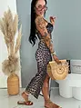 Dvojdielny komplet s leopardím vzorom a vypchávkami SIENNA