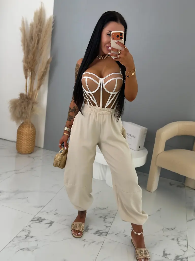 Balónové nohavice s gumeným pásom SEMA