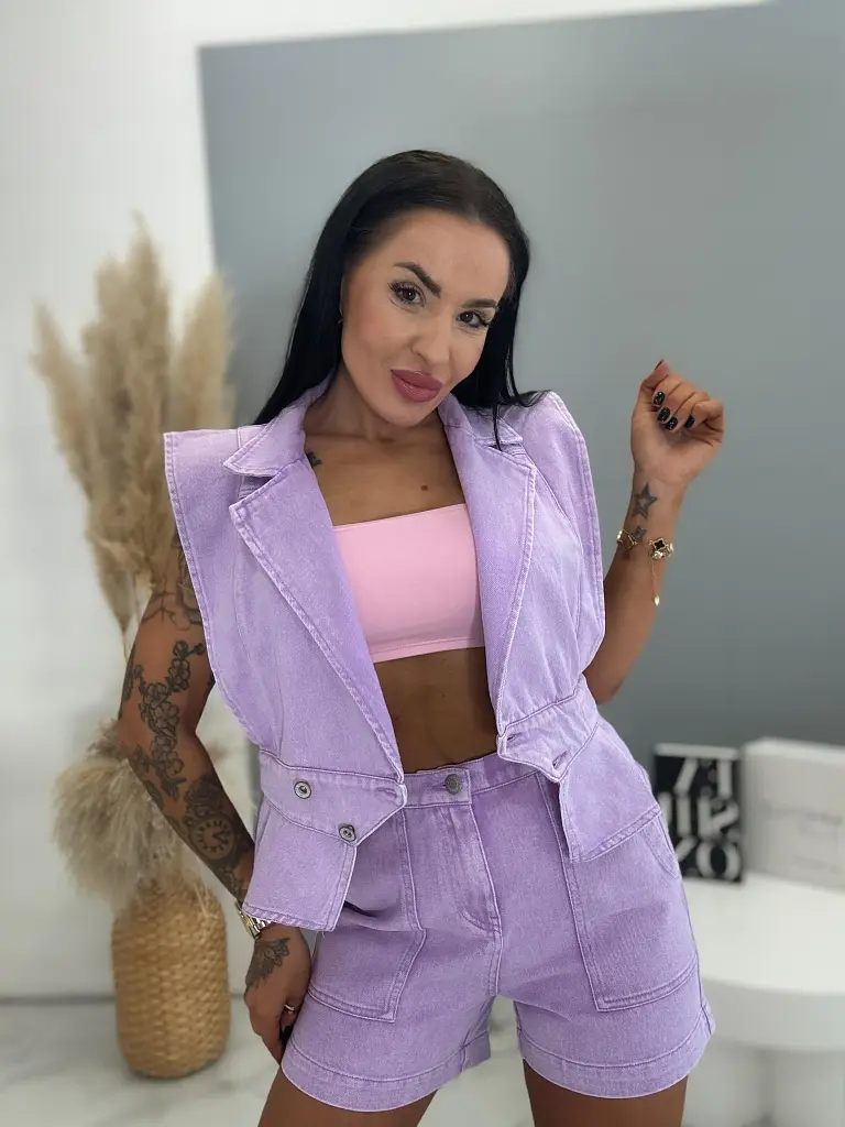 Dvojdielny denim komplet GRETA