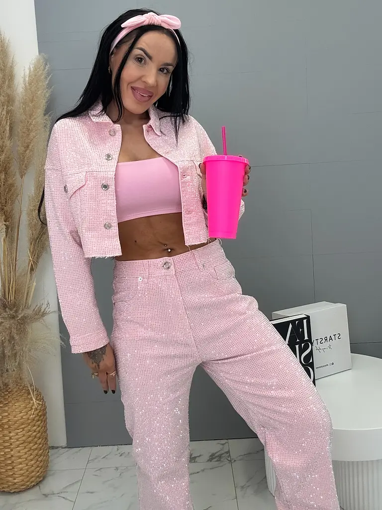 Wide leg rifle s kamienkami RAINBOW DIAMANT