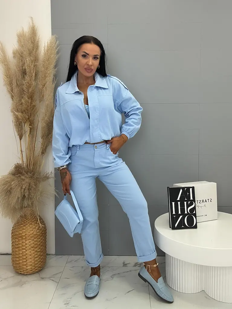 Dvojdielny denim komplet FREYA