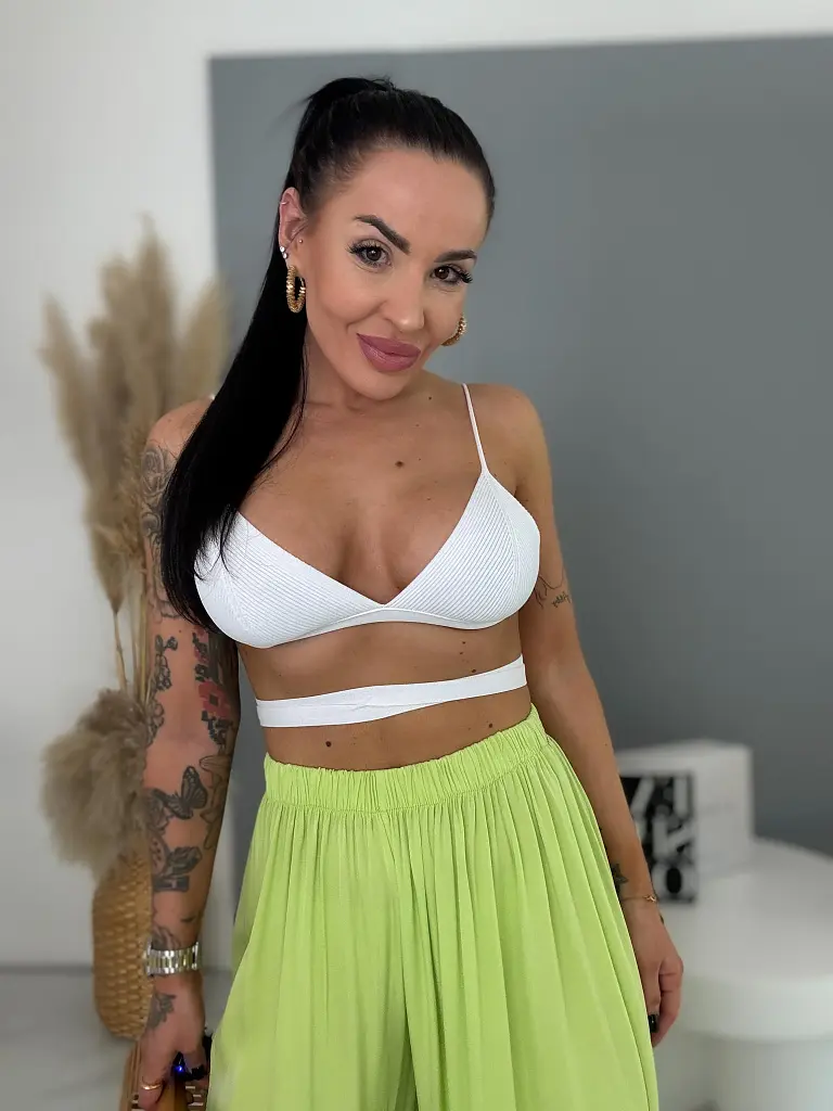 Flowing nohavice s gumeným pásom ARIA - next