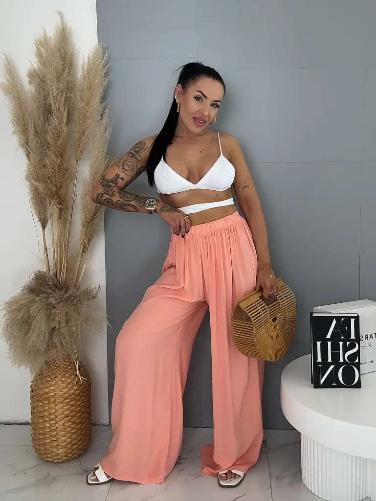 Flowing nohavice s gumeným pásom ARIA