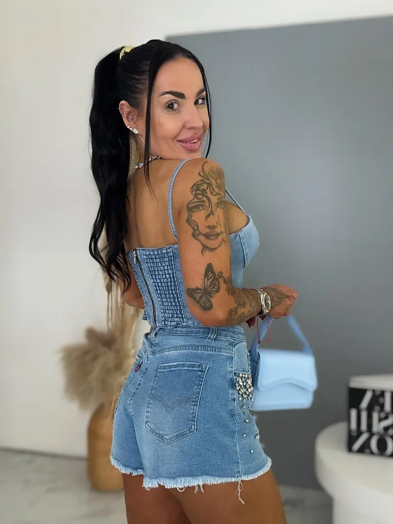 Denim top na zips DENYA - next