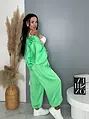 Dvojdielny satin ballon jacket a satin sarouel nohavice