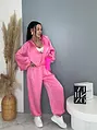 Dvojdielny satin ballon jacket a satin sarouel nohavice