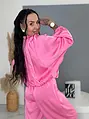 Dvojdielny satin ballon jacket a satin sarouel nohavice