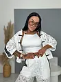 Čipkovaná športovo elegantná bunda s flitrami CHINY