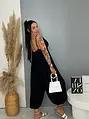 Čierny overal so zlatou ozdobou DIVA