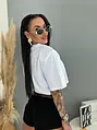 Chino black šortky s opaskom