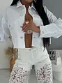 Džínsy s čipkou a kamienkami LACE