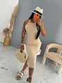 Dlhé šaty z rebrovaného materiálu FITTED