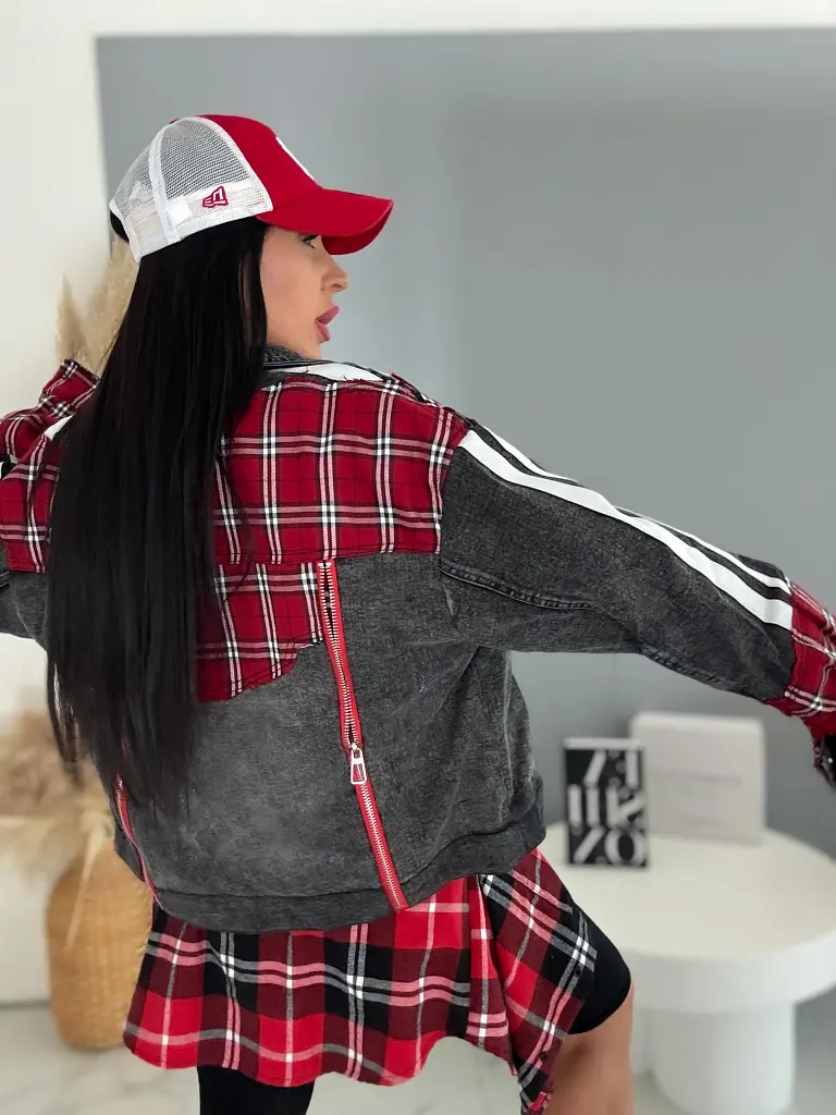  Džínsová bunda s nápisom KING - next