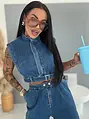 Dvojdielny denim komplet s opaskom MANHATTAN