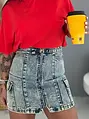 Denim sukňa na zips ROXIE