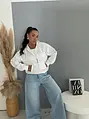 Mikina s kapucňou na zips s kamienkami GLAM