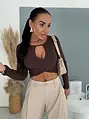 Pletený crop top LINA