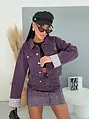 Dvojdielny denim komplet s kamienkami SPARK