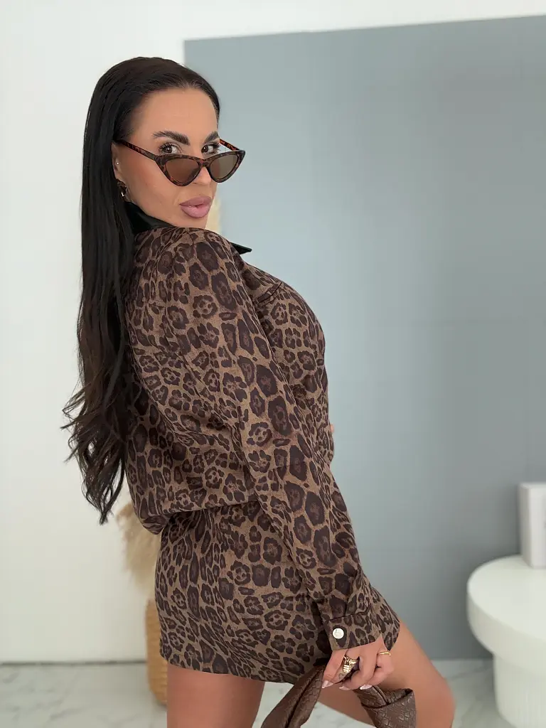 Komplet s leopardím vzorom SIENNA